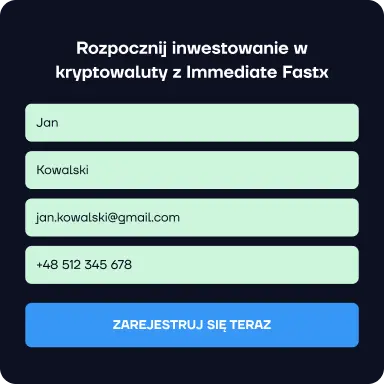Nowe konto inwestora przez Rejestracja Immediate Fastx online